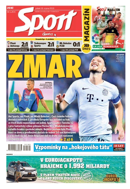 E-magazín Sport - 16.8.2019 - CZECH NEWS CENTER a. s.