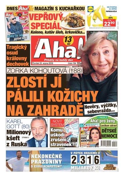 E-magazín AHA! - 22.8.2019 - CZECH NEWS CENTER a. s.
