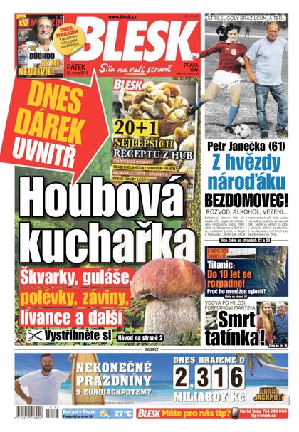 E-magazín Blesk - 23.8.2019 - CZECH NEWS CENTER a. s.