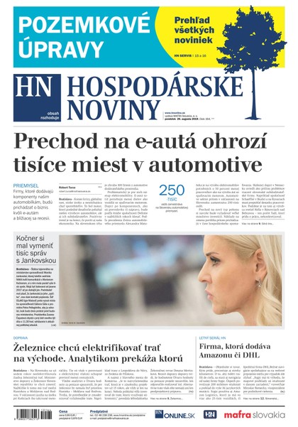 E-magazín Hospodárske noviny 26.08.2019 - MAFRA Slovakia, a.s.