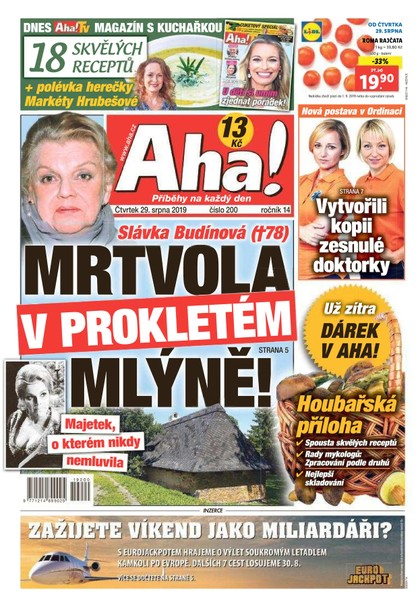 E-magazín AHA! - 29.8.2019 - CZECH NEWS CENTER a. s.