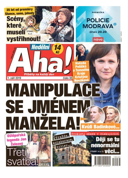 E-magazín Nedělní AHA! - 1.9.2019 - CZECH NEWS CENTER a. s.
