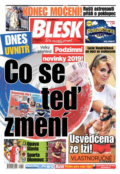 E-magazín Blesk - 2.9.2019 - CZECH NEWS CENTER a. s.