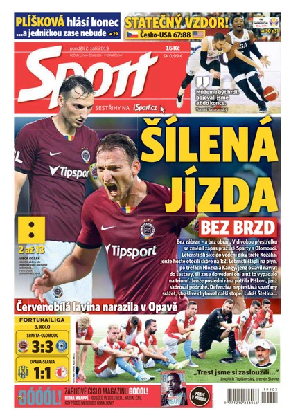E-magazín Sport - 2.9.2019 - CZECH NEWS CENTER a. s.