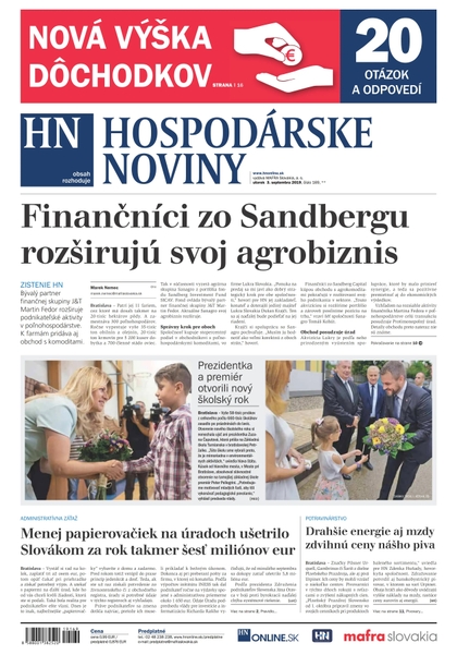 E-magazín Hospodárske noviny 03.09.2019 - MAFRA Slovakia, a.s.