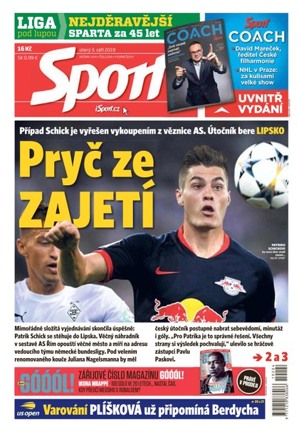E-magazín Sport - 3.9.2019 - CZECH NEWS CENTER a. s.