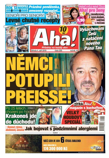E-magazín AHA! - 4.9.2019 - CZECH NEWS CENTER a. s.
