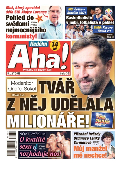 E-magazín Nedělní AHA! - 8.9.2019 - CZECH NEWS CENTER a. s.