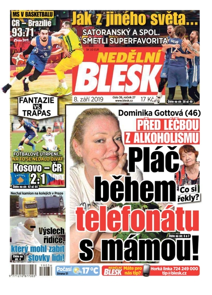 E-magazín Nedělní Blesk - 8.9.2019 - CZECH NEWS CENTER a. s.