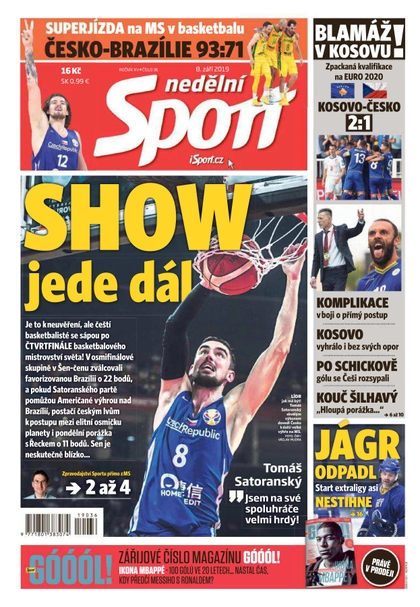 E-magazín Nedělní Sport - 8.9.2019 - CZECH NEWS CENTER a. s.