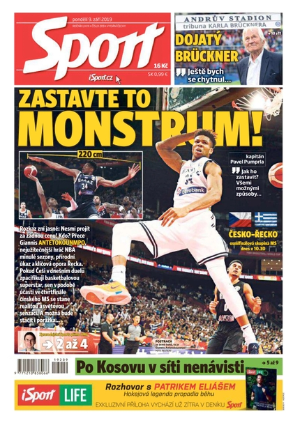 E-magazín Sport - 9.9.2019 - CZECH NEWS CENTER a. s.