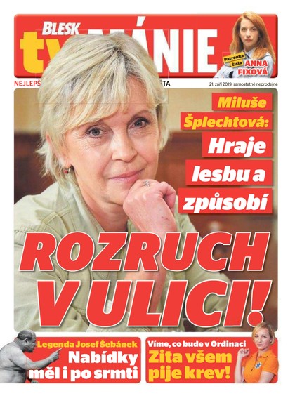 E-magazín Blesk Tv manie - 21.9.2019 - CZECH NEWS CENTER a. s.