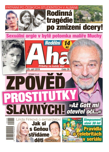 E-magazín Nedělní AHA! - 29.9.2019 - CZECH NEWS CENTER a. s.
