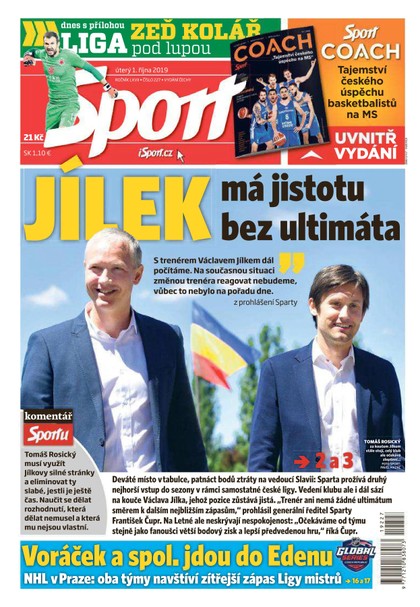E-magazín Sport - 1.10.2019 - CZECH NEWS CENTER a. s.