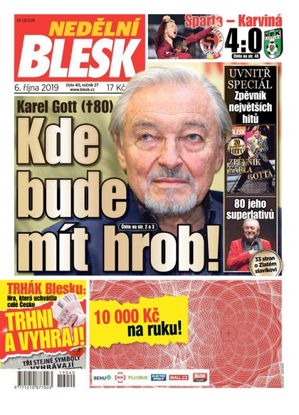 E-magazín Nedělní Blesk - 6.10.2019 - CZECH NEWS CENTER a. s.