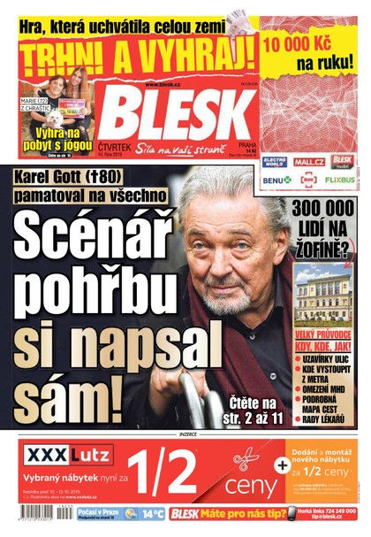 E-magazín Blesk - 10.10.2019 - CZECH NEWS CENTER a. s.