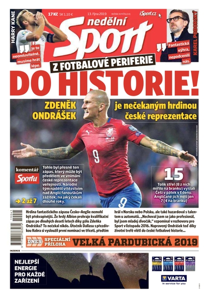 E-magazín Nedělní Sport - 13.10.2019 - CZECH NEWS CENTER a. s.