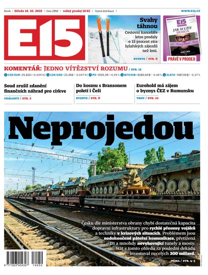 E-magazín E15 - 16.10.2019 - CZECH NEWS CENTER a. s.