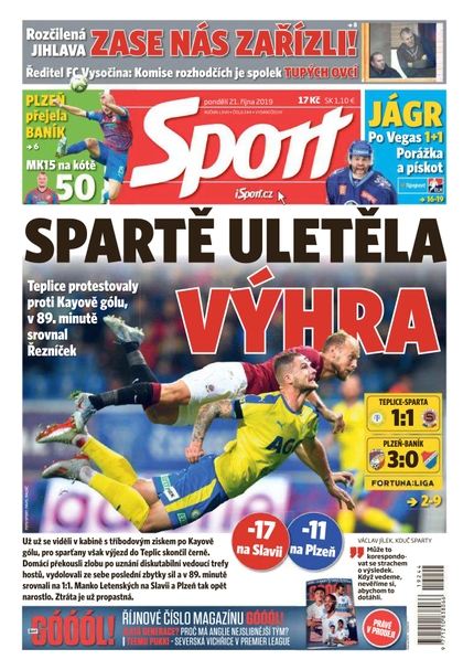 E-magazín Sport - 21.10.2019 - CZECH NEWS CENTER a. s.