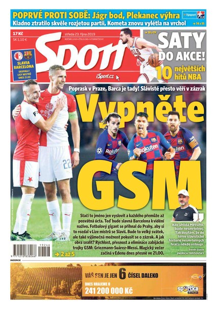 E-magazín Sport - 23.10.2019 - CZECH NEWS CENTER a. s.