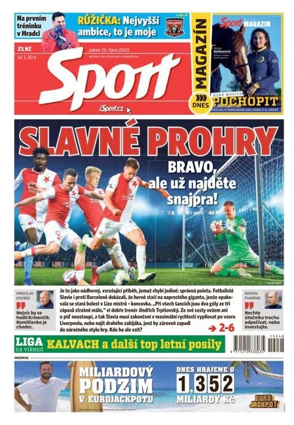 E-magazín Sport - 25.10.2019 - CZECH NEWS CENTER a. s.