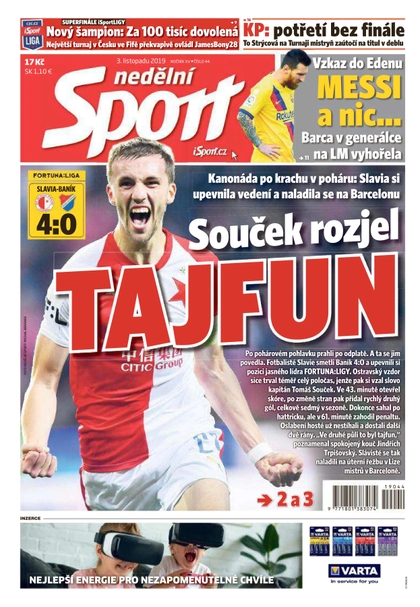 E-magazín Nedělní Sport - 3.11.2019 - CZECH NEWS CENTER a. s.