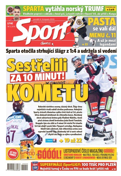 E-magazín Sport - 4.11.2019 - CZECH NEWS CENTER a. s.