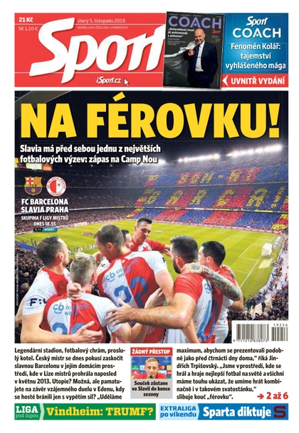 E-magazín Sport - 5.11.2019 - CZECH NEWS CENTER a. s.