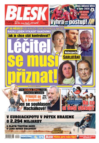 E-magazín Blesk - 14.11.2019 - CZECH NEWS CENTER a. s.