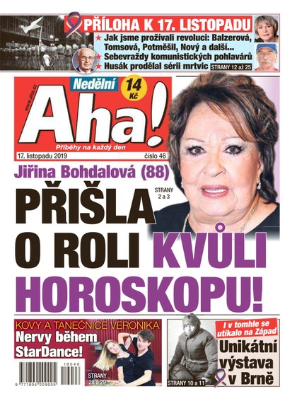 E-magazín Nedělní AHA! - 17.11.2019 - CZECH NEWS CENTER a. s.