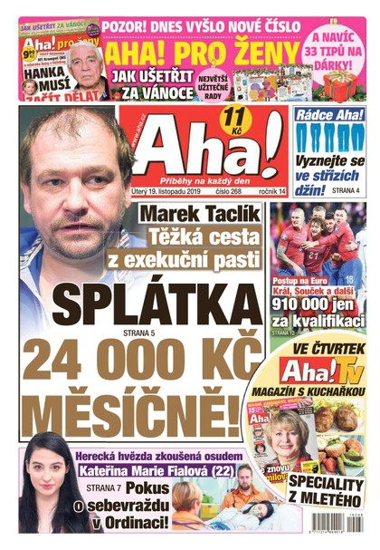 E-magazín AHA! - 19.11.2019 - CZECH NEWS CENTER a. s.