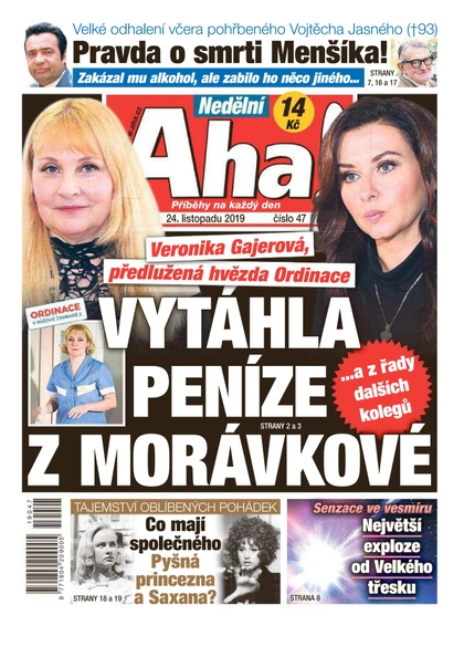 E-magazín Nedělní AHA! - 24.11.2019 - CZECH NEWS CENTER a. s.