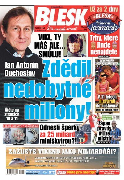 E-magazín Blesk - 27.11.2019 - CZECH NEWS CENTER a. s.