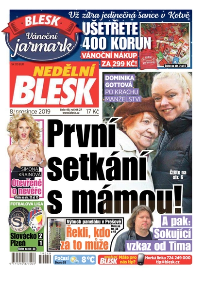E-magazín Nedělní Blesk - 8.12.2019 - CZECH NEWS CENTER a. s.