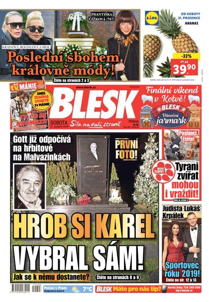 E-magazín Blesk - 21.12.2019 - CZECH NEWS CENTER a. s.