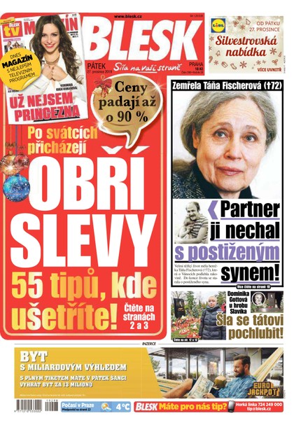 E-magazín Blesk - 27.12.2019 - CZECH NEWS CENTER a. s.