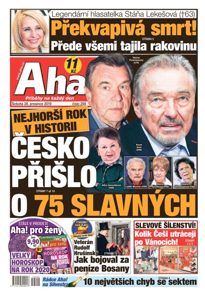 E-magazín AHA! - 28.12.2019 - CZECH NEWS CENTER a. s.