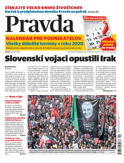 E-magazín Denník Pravda 8. 1. 2020 - OUR MEDIA SR a. s.