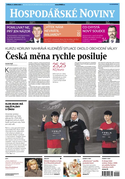 E-magazín HN 005 - 8.1.2020 - Economia, a.s.