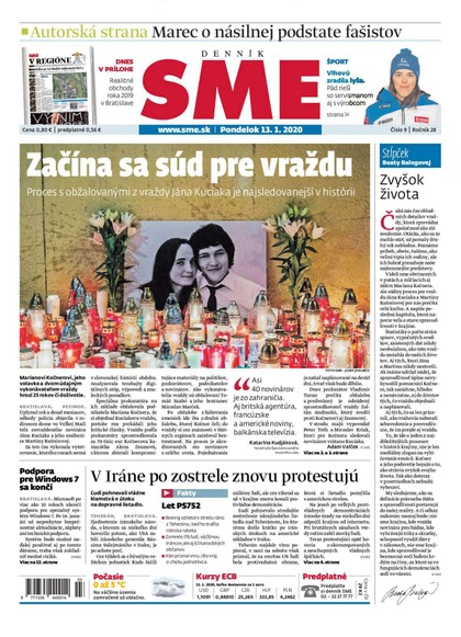 E-magazín SME 13/1/2020 - Petit Press, a.s. 