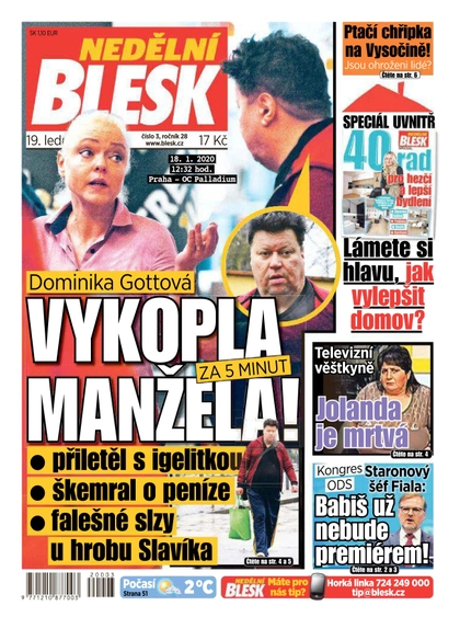 E-magazín Nedělní Blesk - 19.1.2020 - CZECH NEWS CENTER a. s.