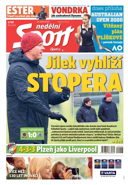 E-magazín Nedělní Sport - 19.1.2020 - CZECH NEWS CENTER a. s.