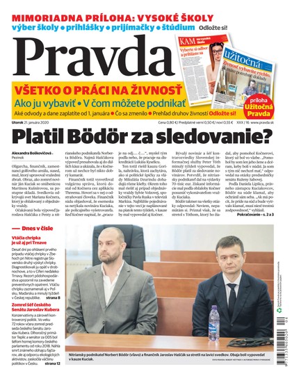 E-magazín Denník Pravda 21. 1. 2020 - OUR MEDIA SR a. s.