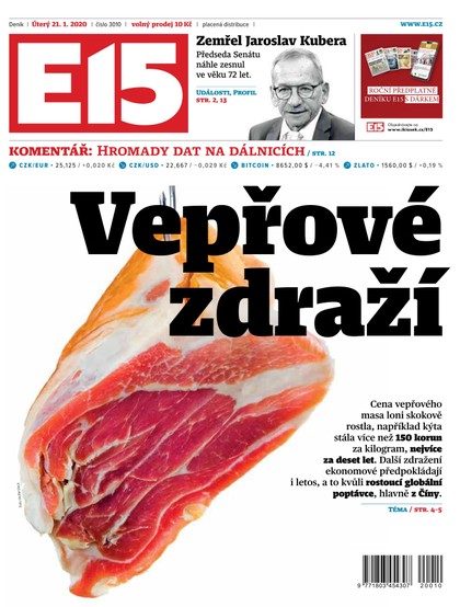 E-magazín E15 - 21.1.2020 - CZECH NEWS CENTER a. s.