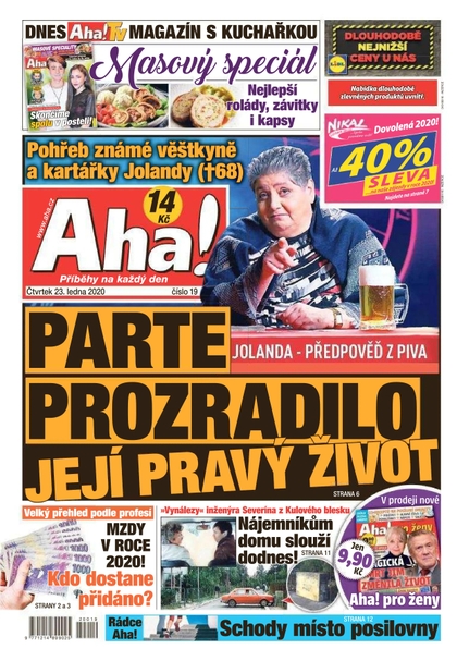 E-magazín AHA! - 23.1.2020 - CZECH NEWS CENTER a. s.