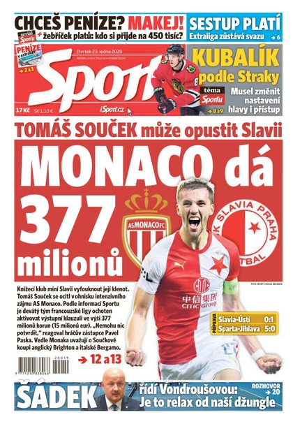 E-magazín Sport - 23.1.2020 - CZECH NEWS CENTER a. s.