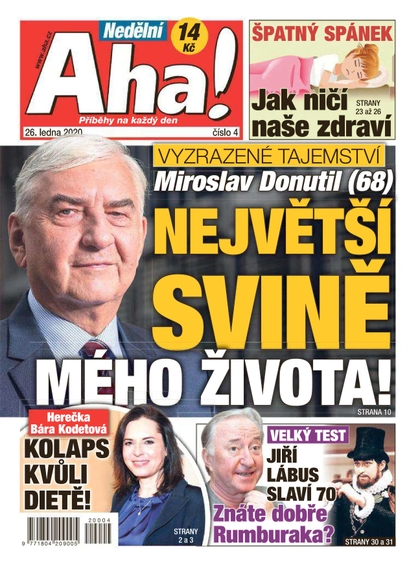 E-magazín Nedělní AHA! - 26.1.2020 - CZECH NEWS CENTER a. s.