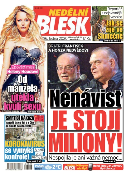 E-magazín Nedělní Blesk - 26.1.2020 - CZECH NEWS CENTER a. s.