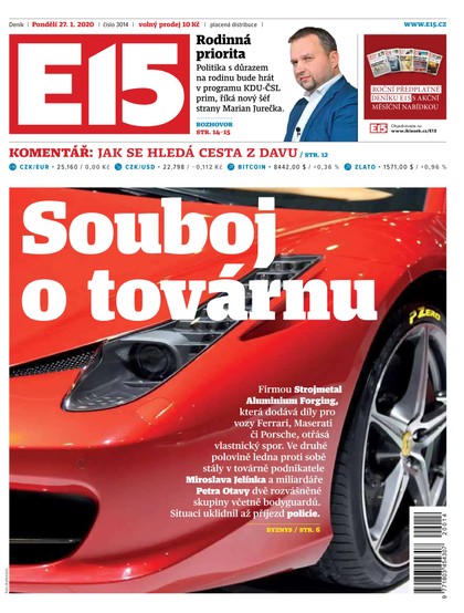 E-magazín E15 - 27.1.2020 - CZECH NEWS CENTER a. s.