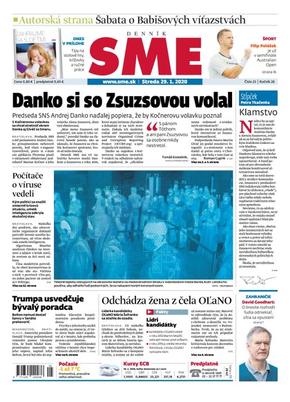 E-magazín SME 29/1/2020 - Petit Press, a.s. 